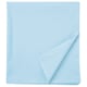 A light blue DVALA flat sheet, rectangular, folded neatly with visible stitching edges, made of 100% cotton.