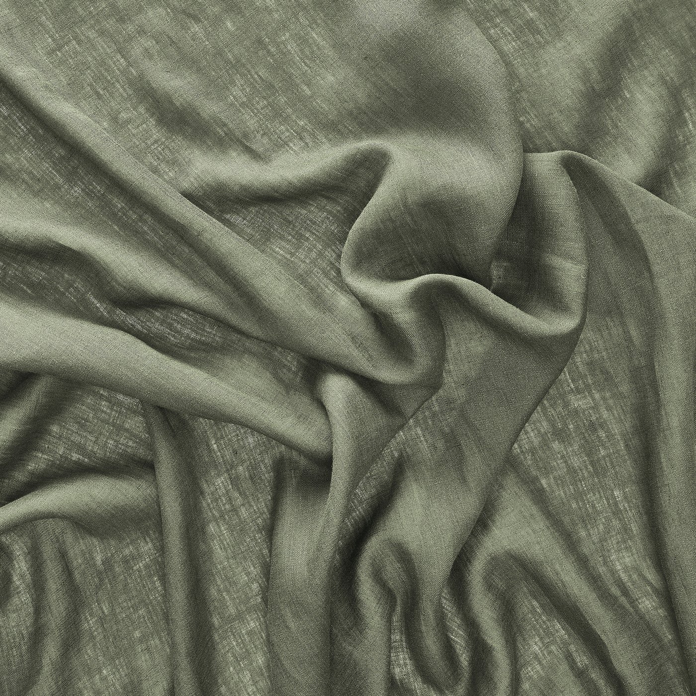 DYTÅG curtains, 1 pair, grey-green/with heading tape, 145x250 cm