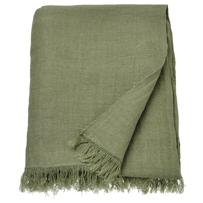 DYTÅG Throw, grey-green, 130x170 cm