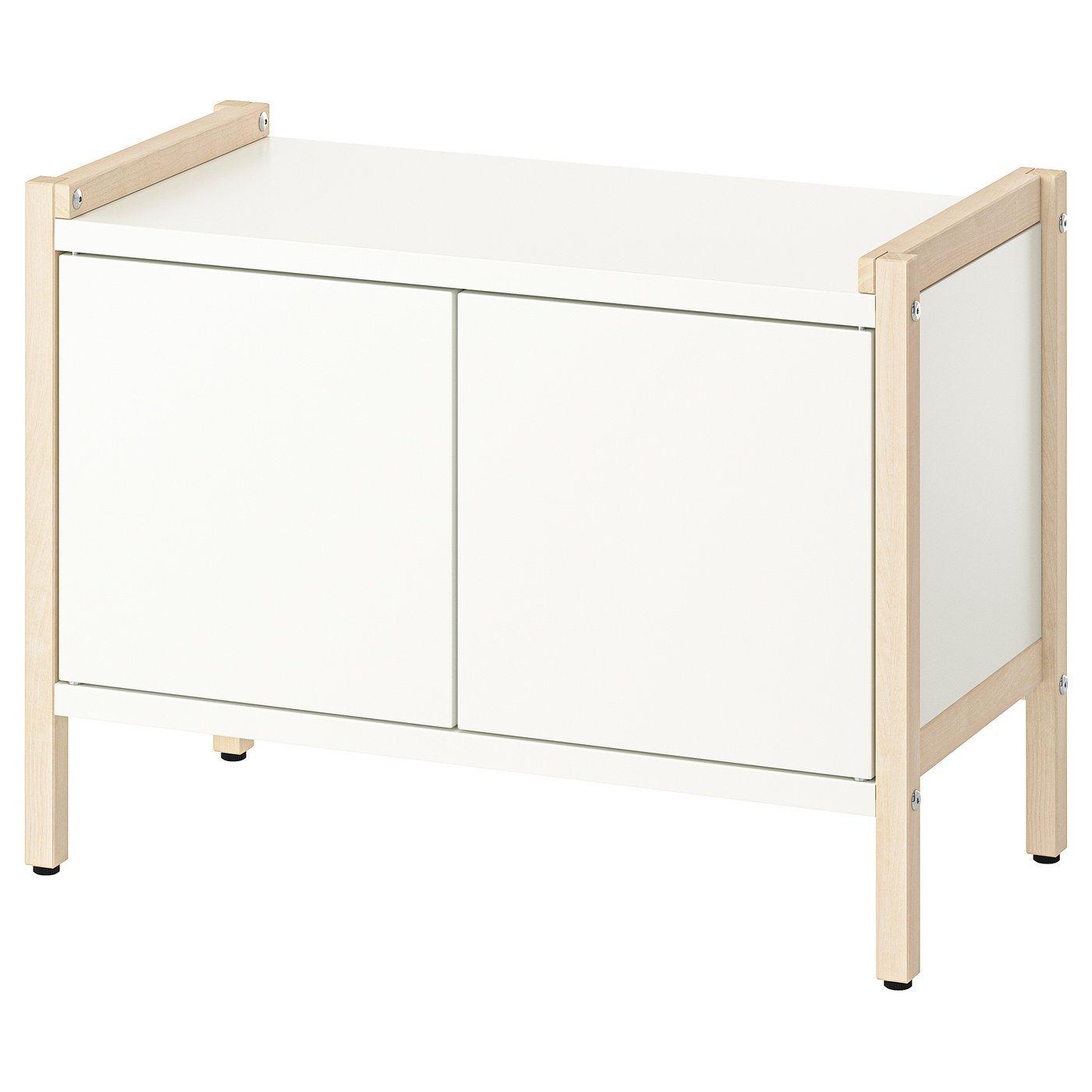 EKENABBEN Cabinet, aspen/white, 70x35x51 cm (27 1/2x13 3/4x20 1/8 ")