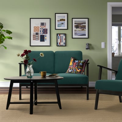 EKENÄSET 2-seat sofa, Kelinge grey-turquoise