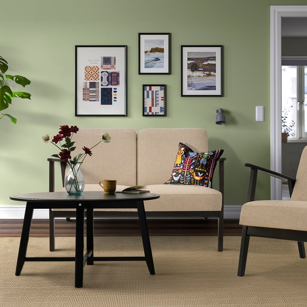 EKENÄSET 2-seat sofa, Kilanda light beige
