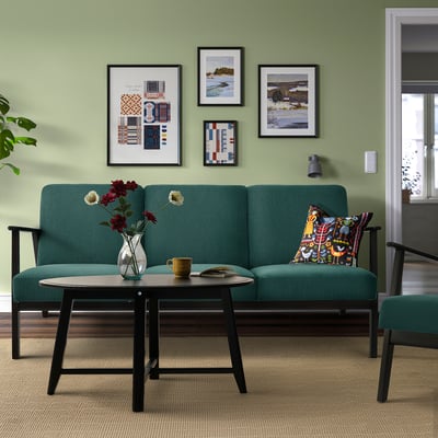 EKENÄSET 3-seat sofa, Kelinge grey-turquoise