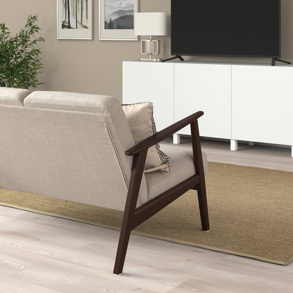 EKENÄSET 3-seat sofa, Kilanda light beige
