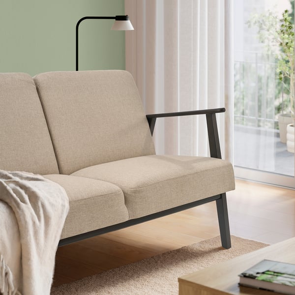 EKENÄSET 3-seat sofa, Kilanda light beige