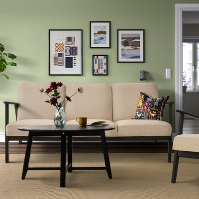 EKENÄSET 3-seat sofa, Kilanda light beige