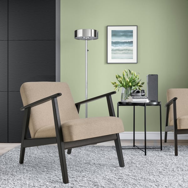 EKENÄSET Armchair, Kilanda light beige