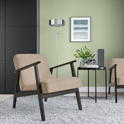 EKENÄSET Armchair, Kilanda light beige