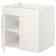 ENHET Base cabinet for hob w door, white, 80x62x75 cm