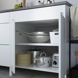 ENHET Base cabinet for hob w door, white, 80x62x75 cm