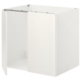 ENHET Base cabinet for sink w doors, white, 80x62x75 cm