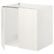 ENHET Base cabinet for sink w doors, white, 80x62x75 cm