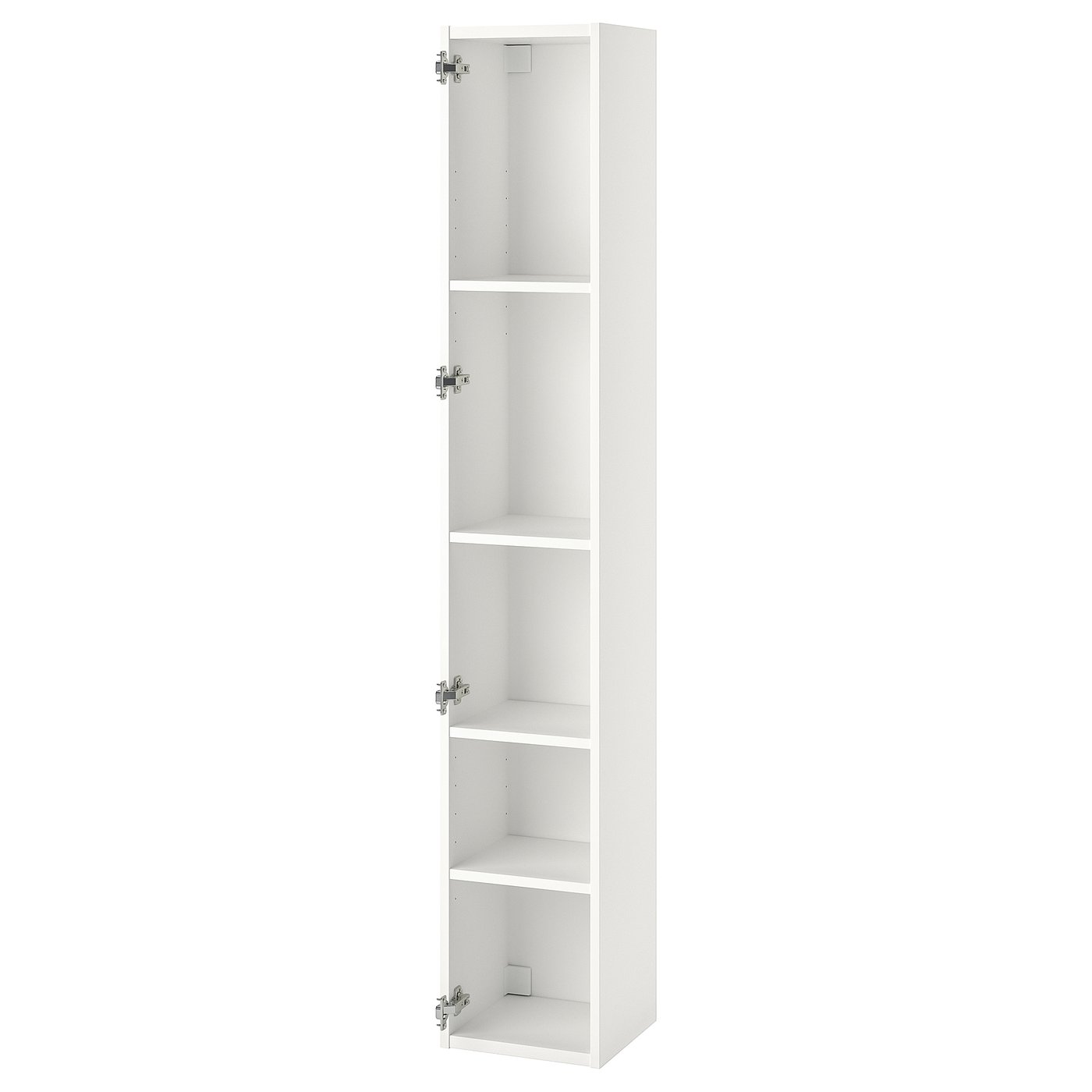 ENHET high cb w 4 shelves, white, 30x30x180 cm (113/4x113/4x707/8