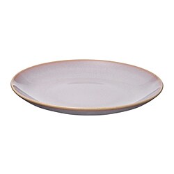 FÄRGKLAR, a simple and elegant dinner plate in lavender with a glossy rim and smooth texture, made of stoneware.