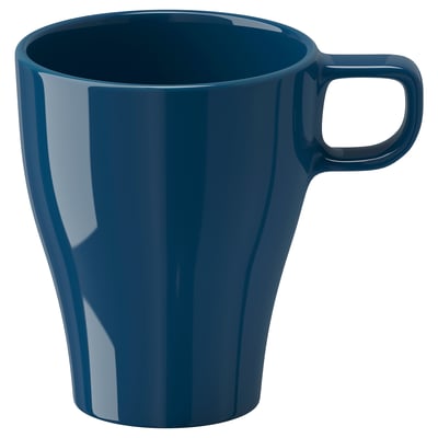 FÄRGRIK Mug, dark turquoise, 25 cl