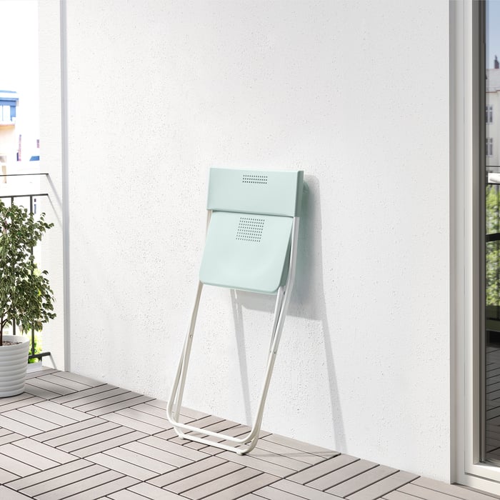 FEJAN chair, outdoor, foldable light green IKEA