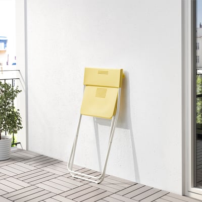 FEJAN Chair, outdoor, foldable yellow