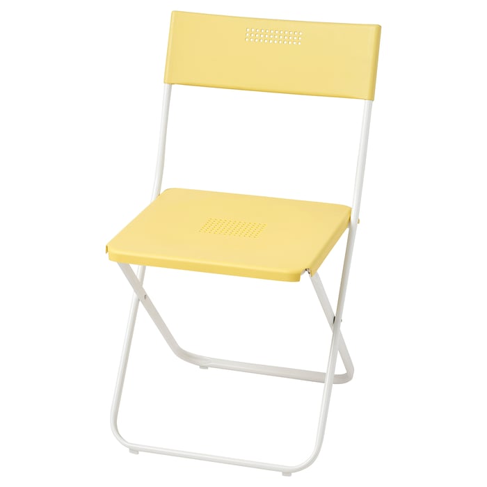 FEJAN chair, outdoor, foldable yellow IKEA