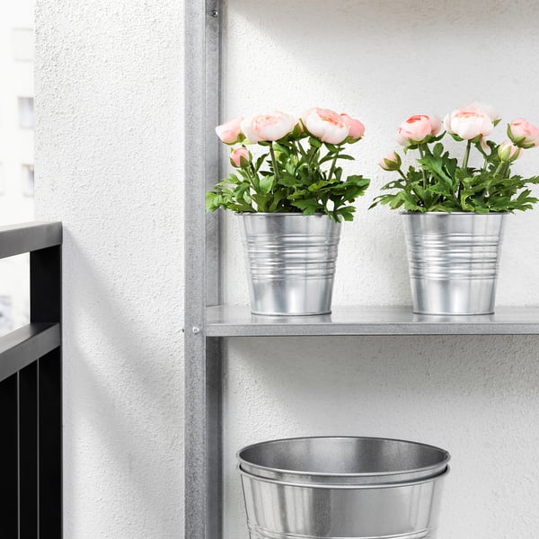 FEJKA Artificial potted plant, in/outdoor/Ranunculus pink, 12 cm
