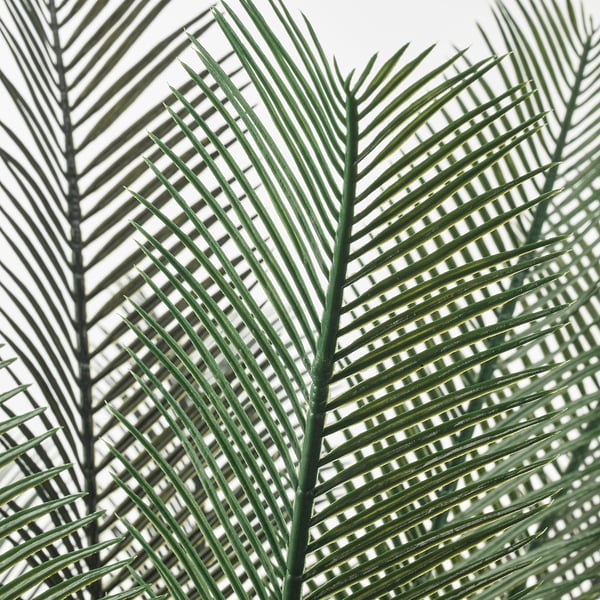 FEJKA Artificial potted plant, in/outdoor sago palm, 19 cm