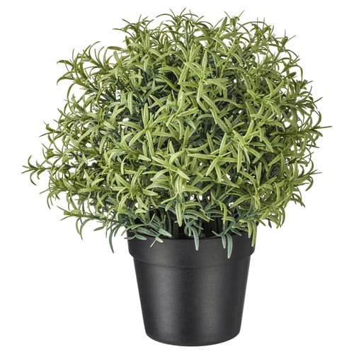 FEJKA potted plant, green, plastic, round, modern.