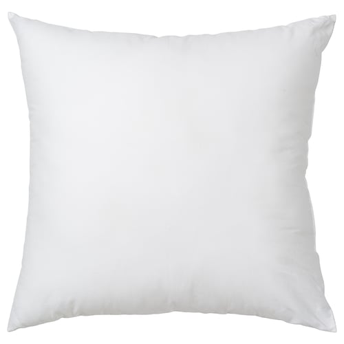 FIALISA white pillow: soft, supportive, 100% cotton cover, polyester fill, square shape, plain design.