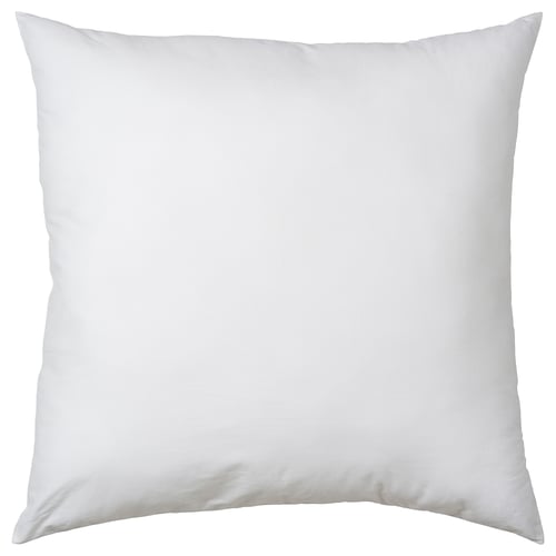 FIALISA pillow, white, cotton cover, polyester fill, square shape, plain design.