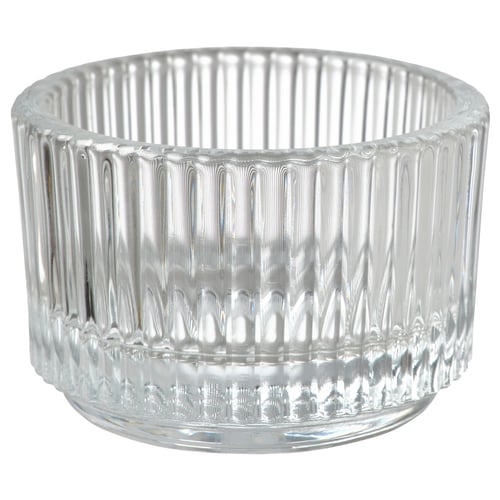 FINSMAK tealight holder, clear glass, 3.5 cm (1 ½") IKEA
