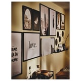 FISKBO Frame with poster, set of 9, crème de la crème