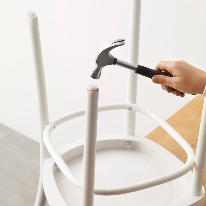 FIXA floor protectors with rivet, transparent IKEA