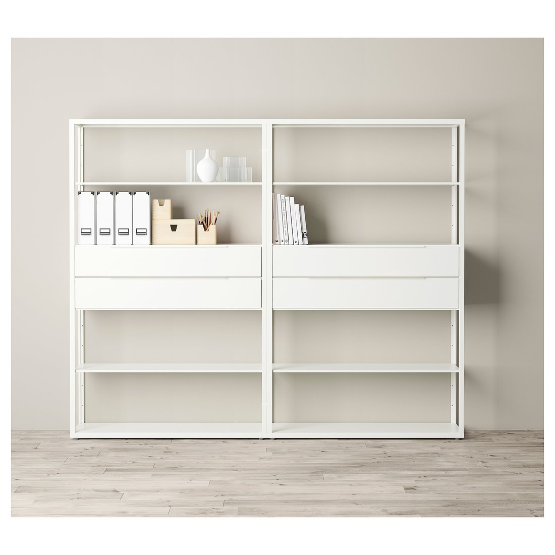 FJÄLKINGE Shelving unit with drawers white IKEA