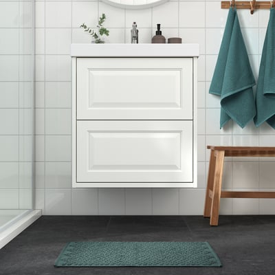 FJÄLLKATTFOT Bath mat, turquoise, 40x60 cm