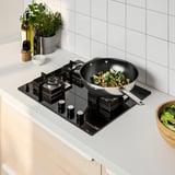 FÖRBRÄNNA Gas hob, black, 60 cm