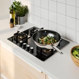 FÖRGYLLA Gas hob, black, 65 cm
