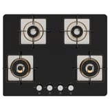 FÖRGYLLA Gas hob, black, 65 cm