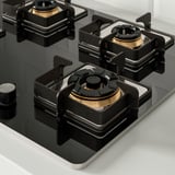 FÖRGYLLA Gas hob, black, 65 cm