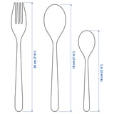 FÖRNUFT 18-piece cutlery set, stainless steel