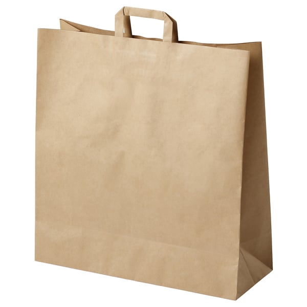 FRAKTA Paper bag with handles, brown