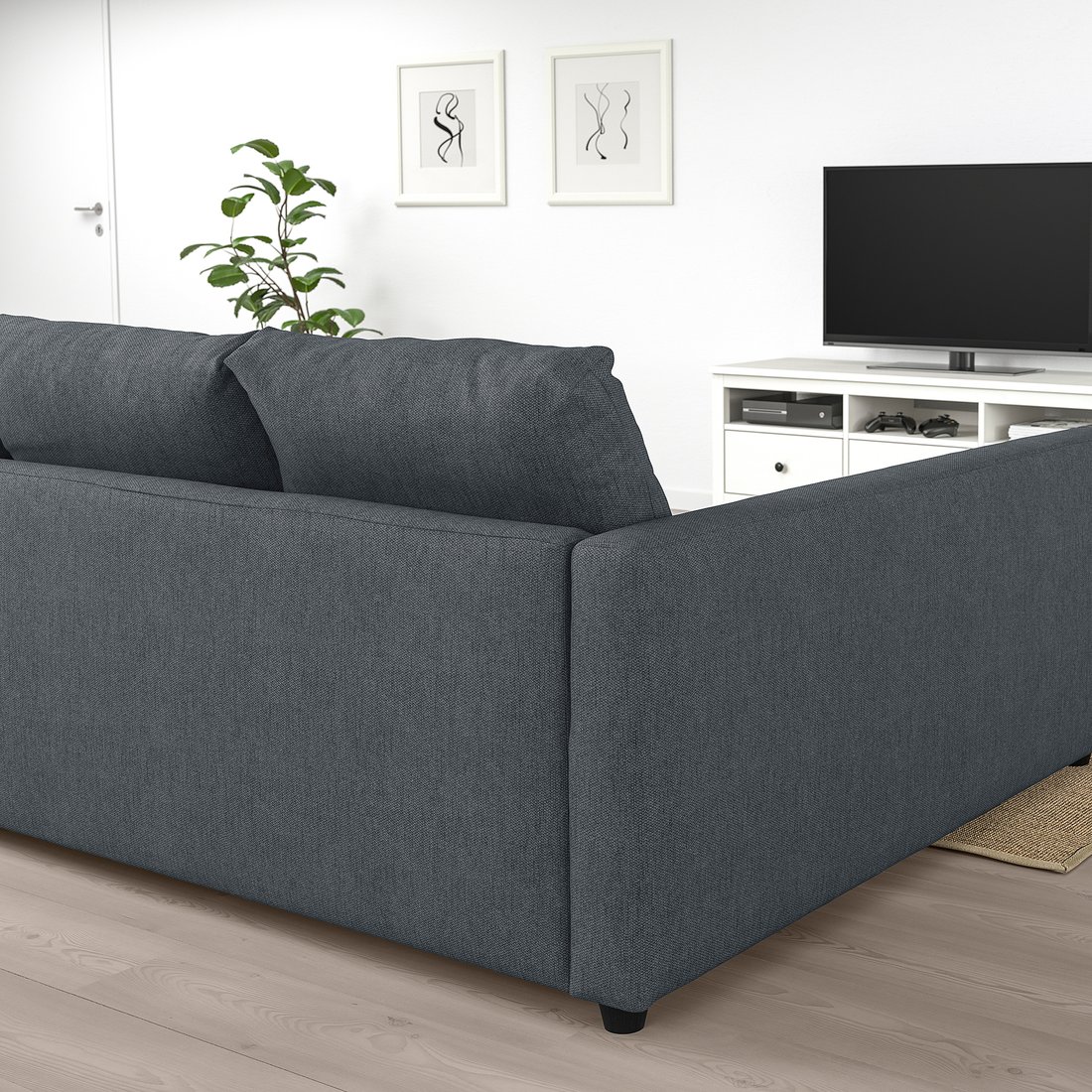 FRIHETEN Corner sofabed with storage Hyllie dark grey IKEA