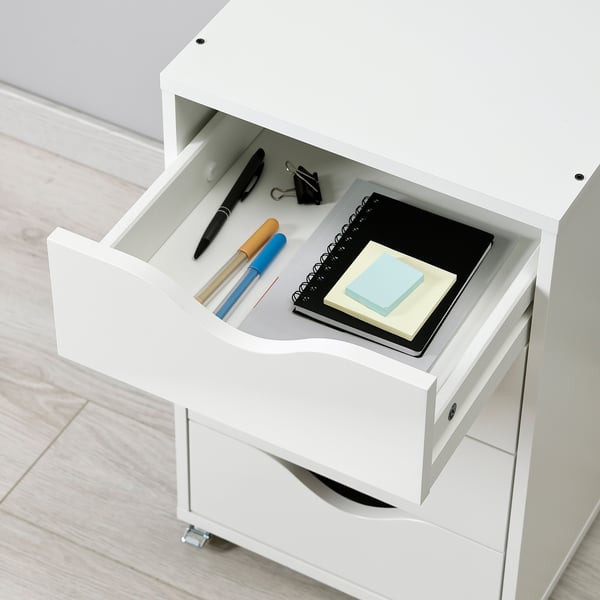 FRIIDROTT Drawer unit on castors, white, 35x56 cm
