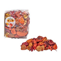 Clear bag of mixed dried plant material, featuring reds and oranges, labelled FRÖFINK with 60g weight.