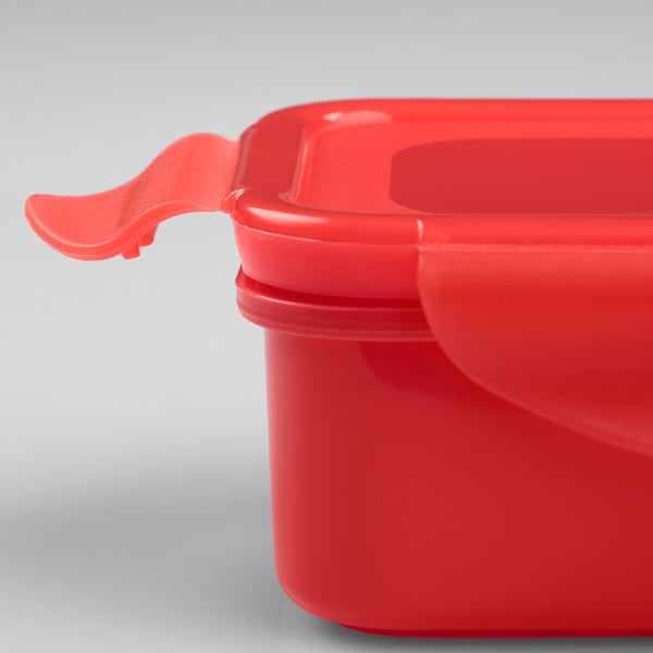 FULLASTAD lunch box, red, 13x10x5 cm (5x4x2") IKEA