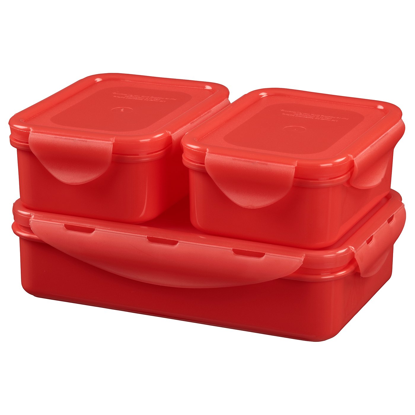 FULLASTAD Lunch box, set of 3, red IKEA