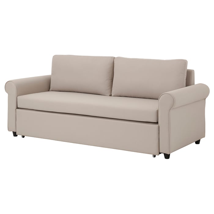 GAMMALBYN 3seat sofabed, beige IKEA