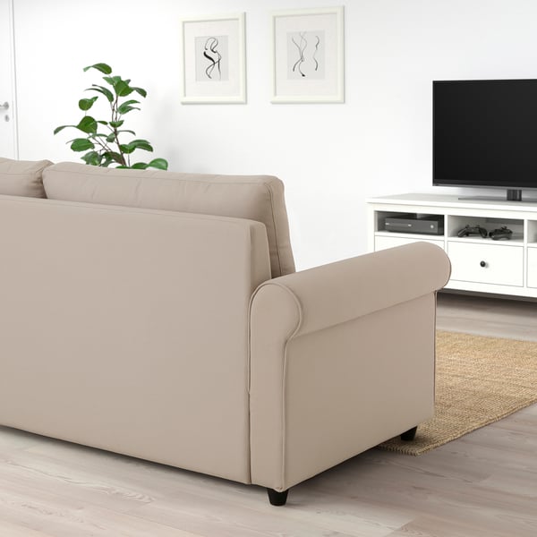 GAMMALBYN 3-seat sofa-bed, beige