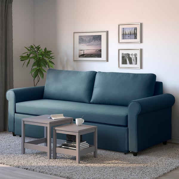 GAMMALBYN 3-seat sofa-bed, blue
