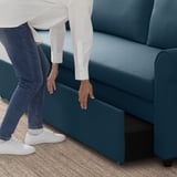 GAMMALBYN 3-seat sofa-bed, blue