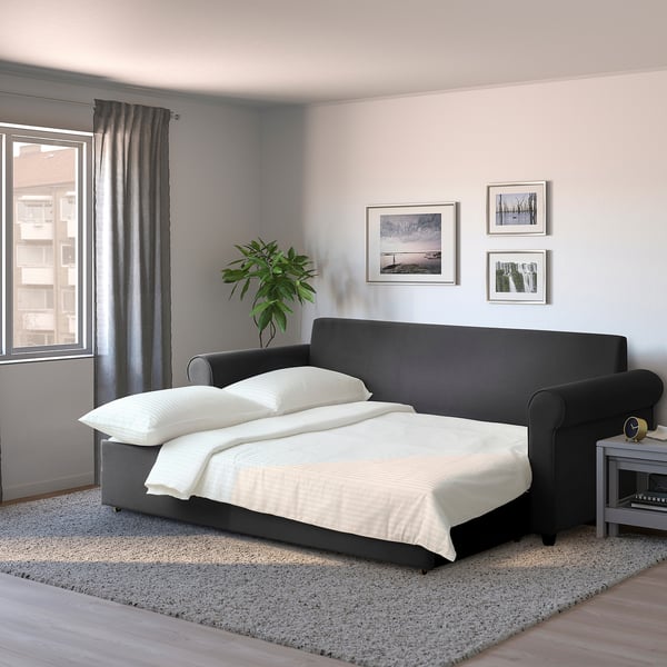 GAMMALBYN 3-seat sofa-bed, grey