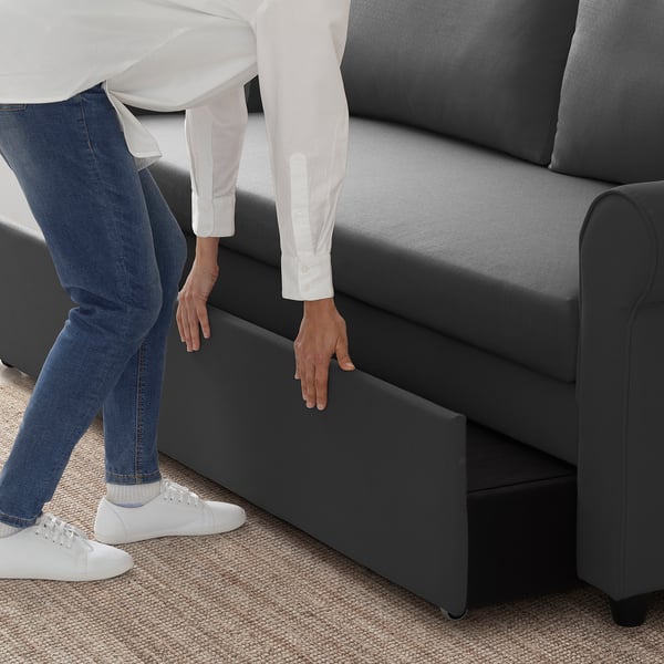 GAMMALBYN 3-seat sofa-bed, grey