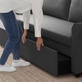 GAMMALBYN 3-seat sofa-bed, grey